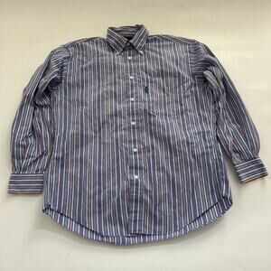 VTG Faconnable Shirt Long Sleeve‎ Button Down Business Casual Medium Striped USA
